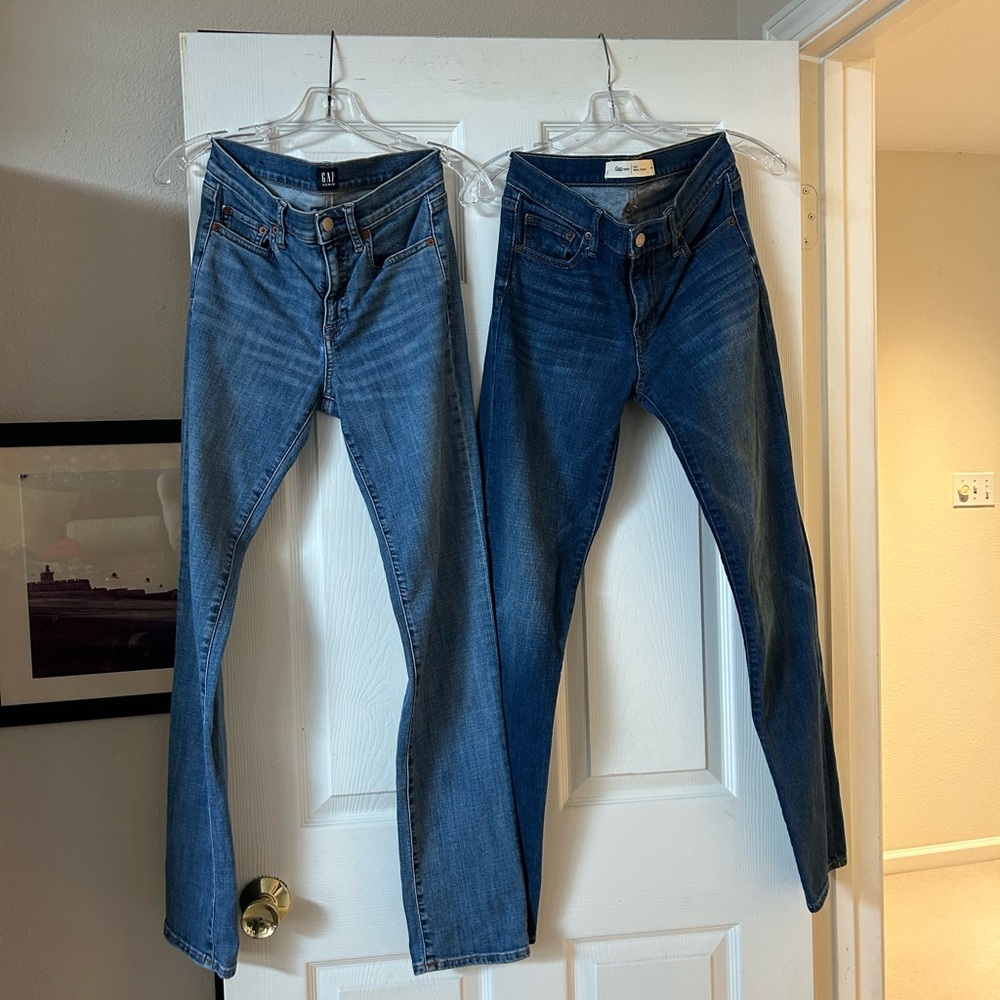 Gap Straight mid rise Blue Denim Jeans